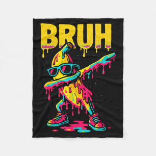 Cobertor De Velo Dabbing Banana Bruh Drip Sorvete Banana Juventude