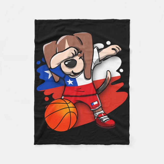 Cobertor De Velo Dabbing Beagle Chile Jersey Amantes do Esqueleto C (Frente)