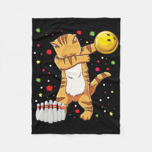 Cobertor De Velo Dabbing Cat Boliche Camisa Funny Boliche Gift Cat