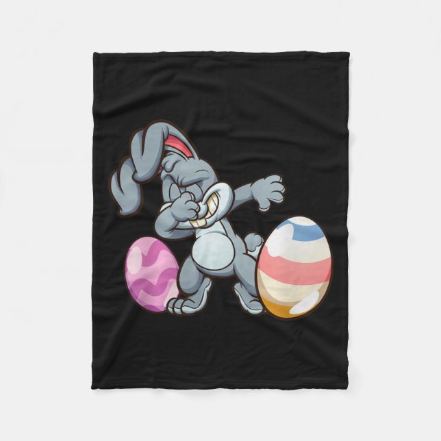 Cobertor De Velo Dabbing Easter Bunny Premium Tri-blend  (Frente)