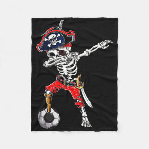 Cobertor De Velo Dabbing Skeleton Pirate E Soccer Ll Halloween Co