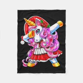 Cobertor De Velo Dabbing Unicorn Christmas Santa Costume Unicorn Gi