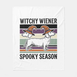Cobertor De Velo Dachshund Bruxinha Halloween Gravura Vintage Cacho