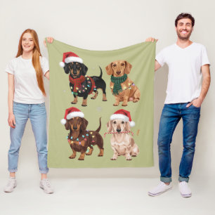 Cobertor De Velo Dachshund Christmas Dog Mãe Lover Xmas Gift