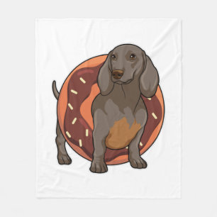 Cobertor De Velo Dachshund com Rosquinha