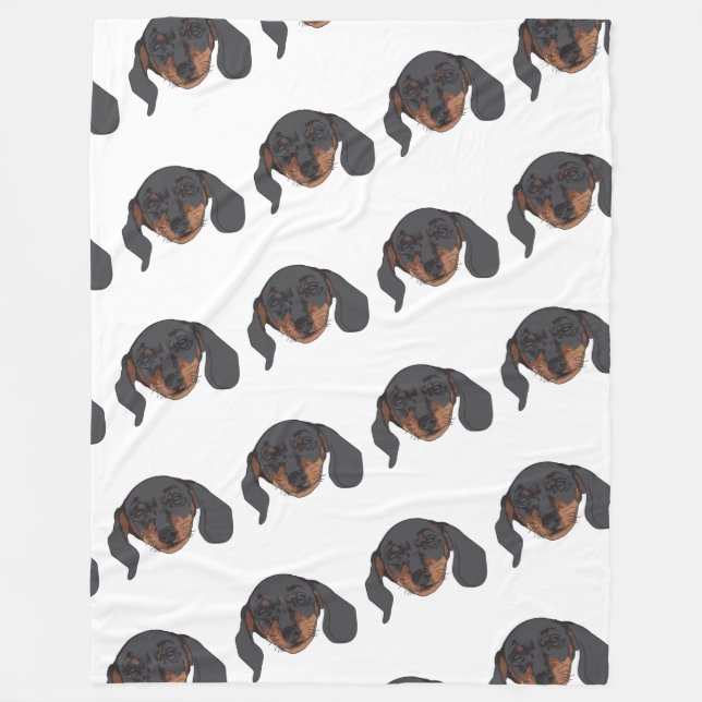 Cobertor De Velo Dachshund dog Portrait (Frente)