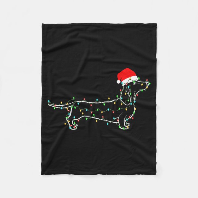 Cobertor De Velo Dachshund Dogs Tree Christmas Sweater Xmas For Pet (Frente)