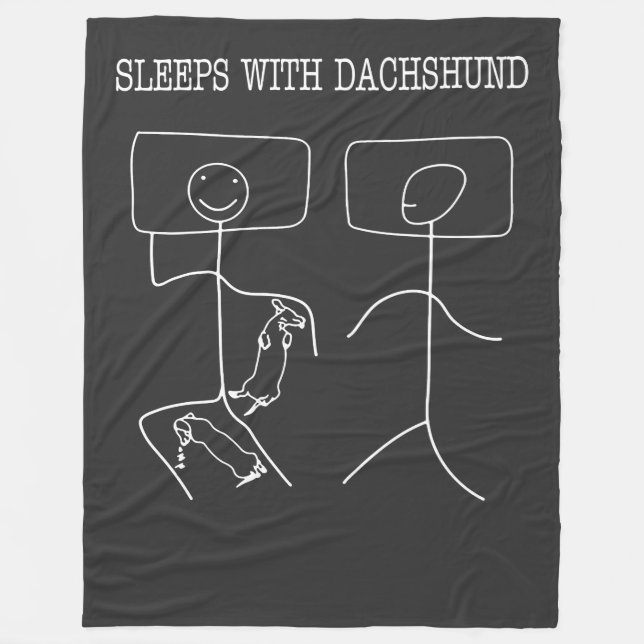 Cobertor De Velo Dachshund Dormir Com Sacos (Frente)