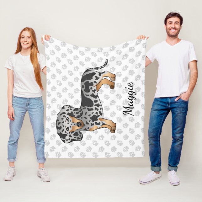 Cobertor De Velo Dachshund E Nome Do Cabelo Curto De Preto E Barrad (In Situ)