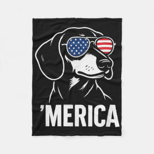 Cobertor De Velo Dachshund engraçado Merica Cão Bandeira Americana 