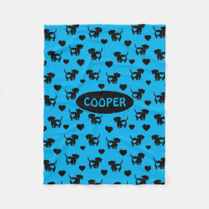 Cobertor De Velo Dachshund Love Fleece Dog Blanket