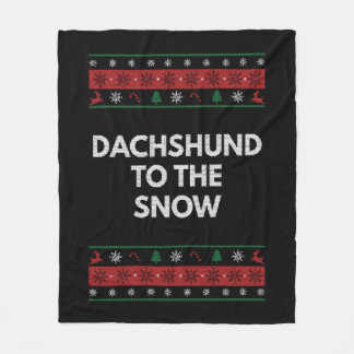 Cobertor De Velo Dachshund para o Cão de Natal da Neve, Pet Xmas