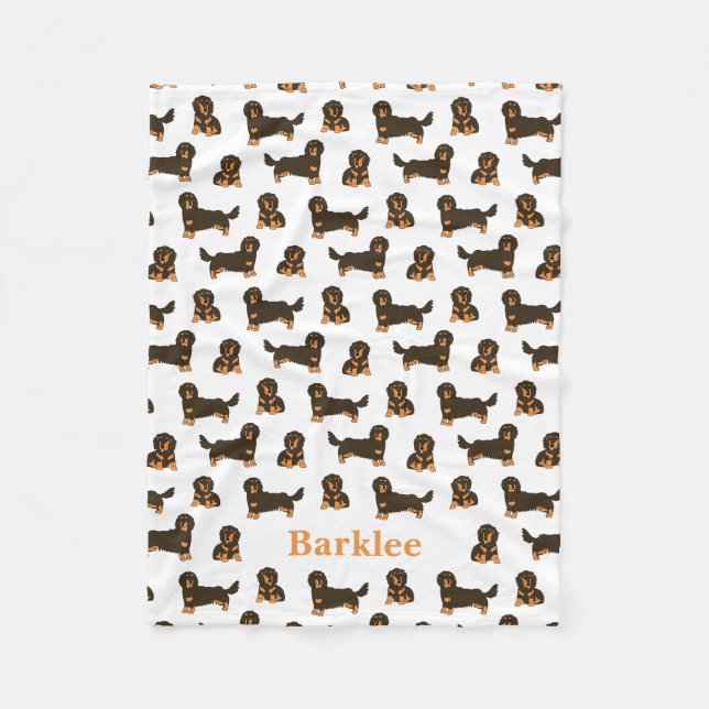 Cobertor De Velo Dachshund Personalizado Blanket - Cachorro (Frente)