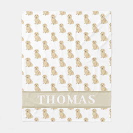 Cobertor De Velo Dachshund Personalizado (Pelo Longo, Creme Bege) 