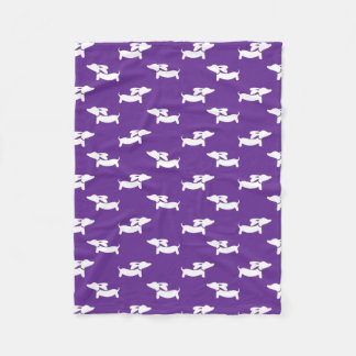 Cobertor De Velo Dachshund Purple Blanket para Pais Doxie Mães