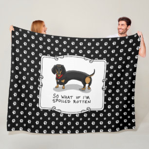Cobertor De Velo Dachshund (S preto e bronzeado) roxo mimado