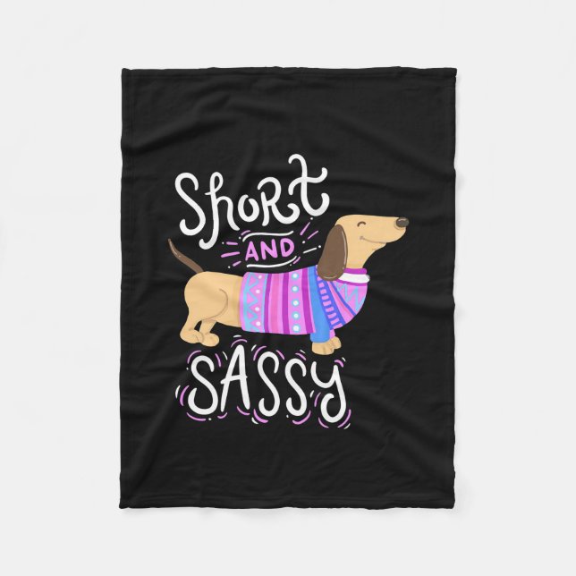 Cobertor De Velo Dachshund Short E Sassy (Frente)