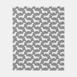 Cobertor De Velo Dachshund Silhouettes Pattern Wiener Cães Doxs F