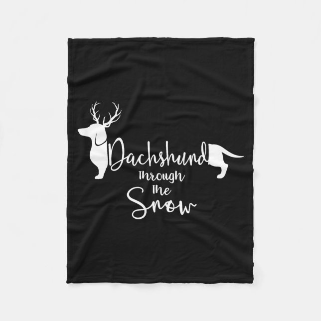 Cobertor De Velo Dachshund Snow Cute Wiener Weiner Dog Owner Christ (Frente)