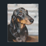 Cobertor De Velo Dachshund The Marble Girl Poster<br><div class="desc">Dachshund The Marble Girl</div>