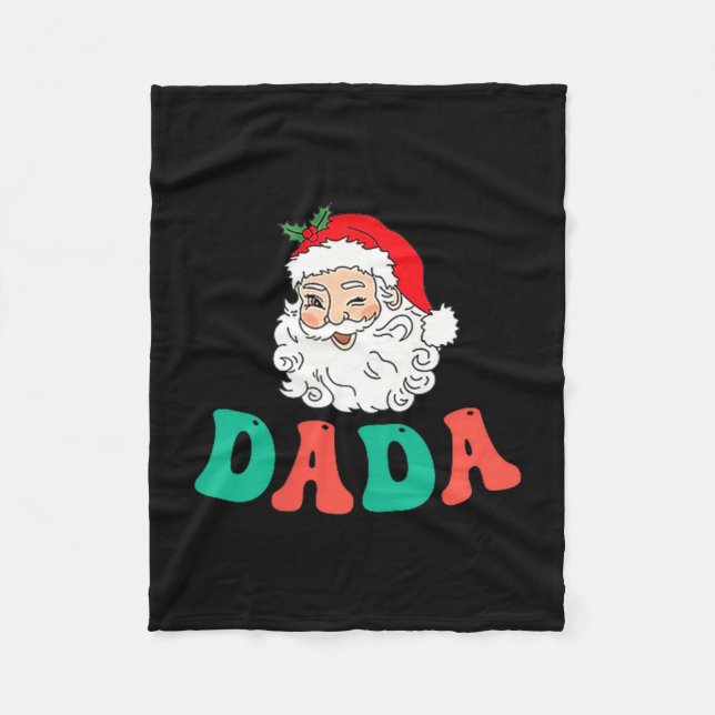Cobertor De Velo Dada Of 1st Birthday Pajamas Christmas Santa Match (Frente)