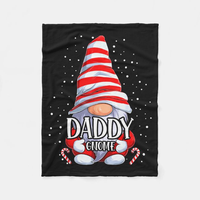 Cobertor De Velo Daddy Gnome Christmas Pajamas Matching Family Grou (Frente)