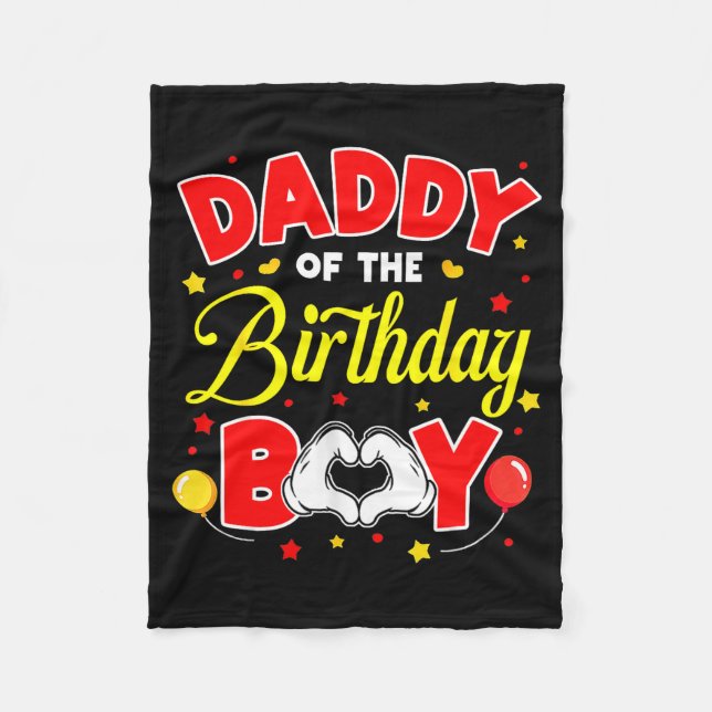 Cobertor De Velo Daddy Of The Birthday Boy Matching Dad Son Family  (Frente)