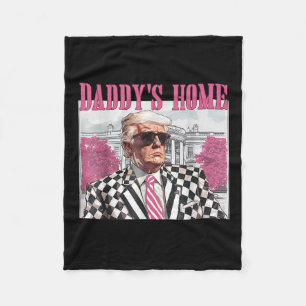 Cobertor De Velo Daddys Home Trump Pink 2024