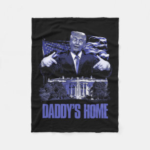 Cobertor De Velo Daddys Home White House Trump 2024 Eleição