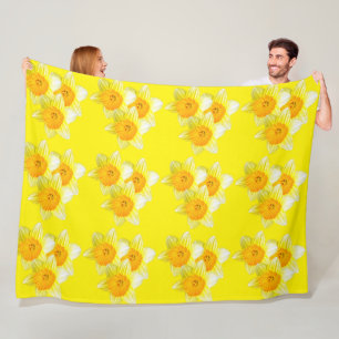 Cobertor De Velo Daffodils do Ouro Sunburst, Lge Fleece Blanket