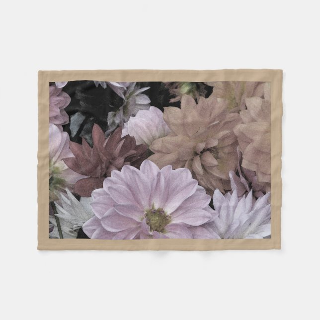 Cobertor De Velo Dahlia Flower Garden Abstrato Fleece Blanket (Frente (Horizontal))