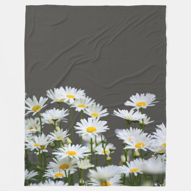 Cobertor De Velo Daisies on Grey (Frente)