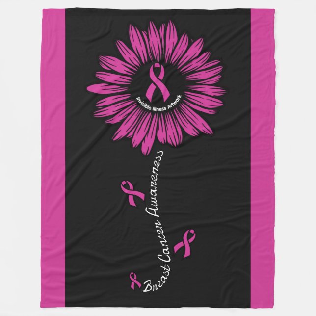 Cobertor De Velo Daisy... Cancer da mama (Frente)