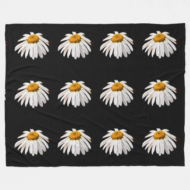 Cobertor De Velo Daisy em preto (Frente (Horizontal))