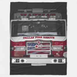 Cobertor De Velo Dallas Fire Truck