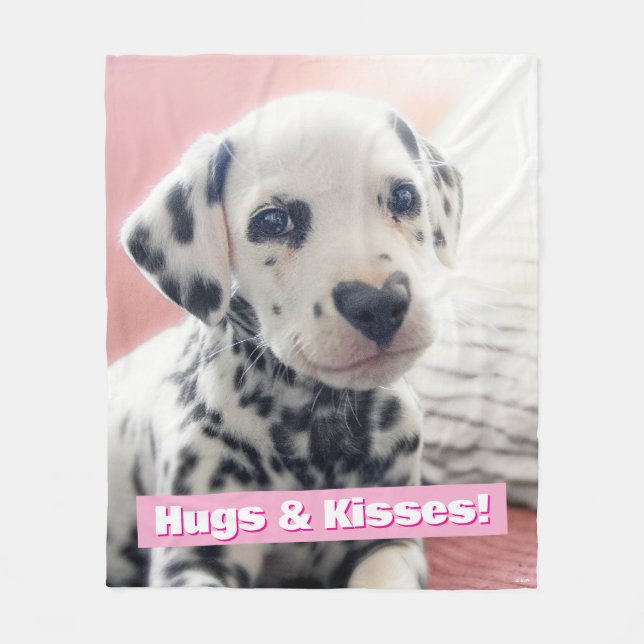 Cobertor De Velo Dalmatian Heart Nose (Frente)