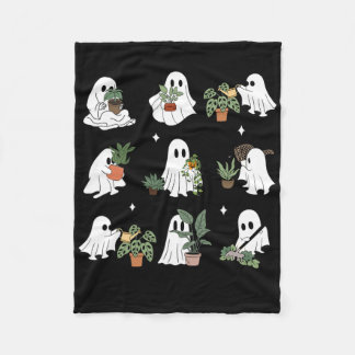 Cobertor De Velo Dama de Planta Fantasma Retro Plantas de Halloween