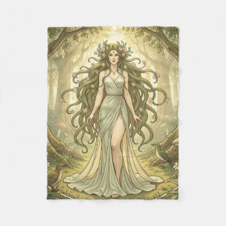 Cobertor De Velo Dama fantasia em uma floresta encantada 