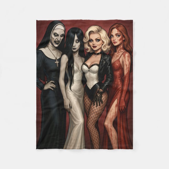 Cobertor De Velo Damas do horror se glamourizam (Frente)