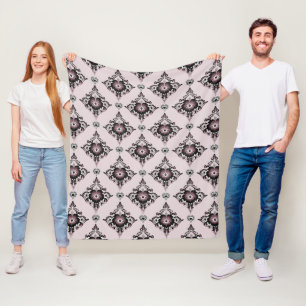 Cobertor De Velo Damasco para Lavanda Floral Moderno Elegante