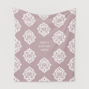 Cobertor De Velo Damask Ambience Toscânia rosa pálido