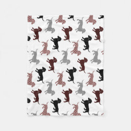 Cobertor De Velo Damask Dackel Cute Dachshacks