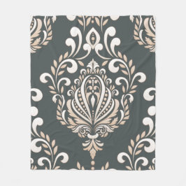 Cobertor De Velo Damask Royal Fleece Blanket