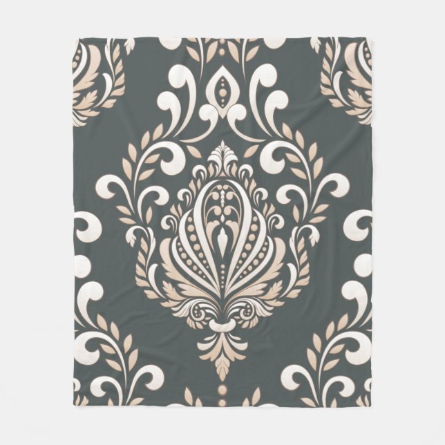 Cobertor De Velo Damask Royal Fleece Blanket (Frente)