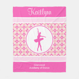 Cobertor De Velo Dança Checkered cor-de-rosa dos diamantes com