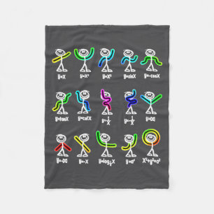 Cobertor De Velo Dança de Álgebra Figuras de Gráficos Engraçados Ma