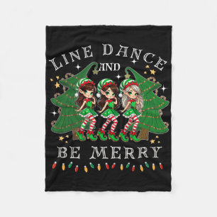 Cobertor De Velo Dança De Linha E Seja Feliz Natal Elf Dançando Hol