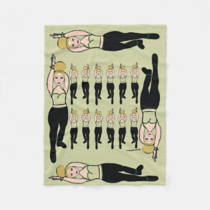 Cobertor De Velo Dançarina Fleece Blanket Mint & Black