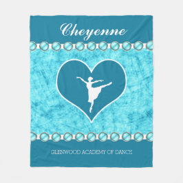 Cobertor De Velo Dançarino bonito de turquesa com monograma
