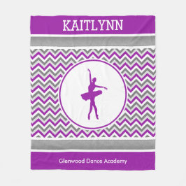 Cobertor De Velo Dançarino roxo de Chevron personalizado